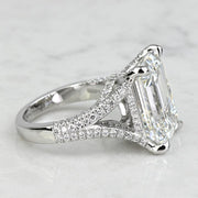 4.50 CT Emerald Cut Lab Grown Diamond Engagement Ring Mapple Gems